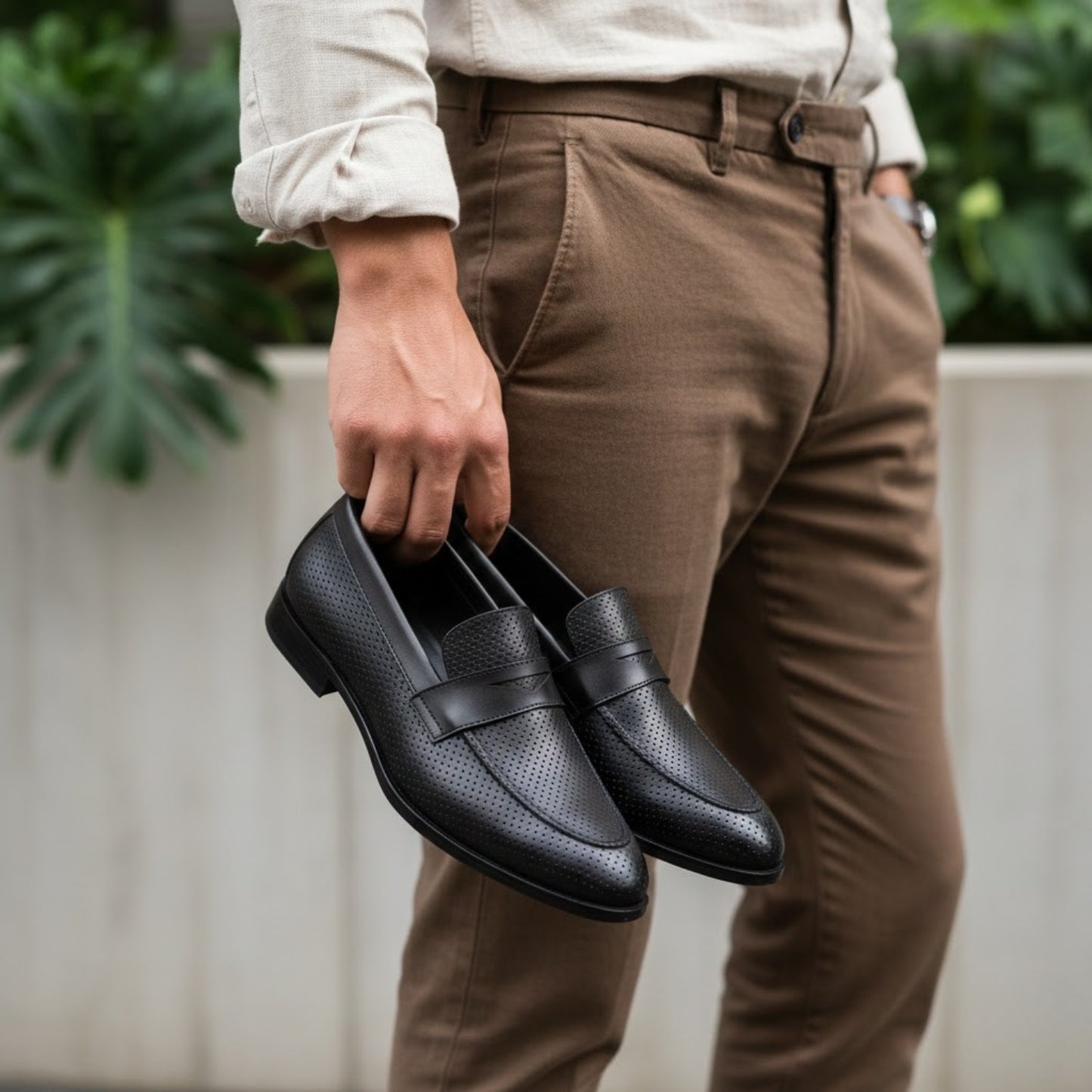 Breathe Penny Loafers - cognac Brown