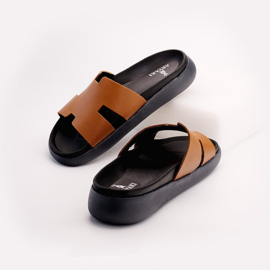 H Softer Slipper Micro Print Tan