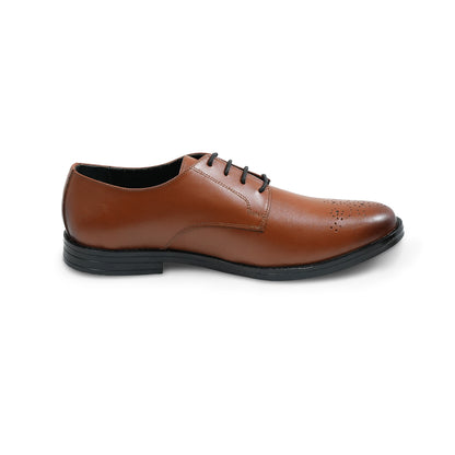 Classic Plain-Toe Derby – Tan Patina