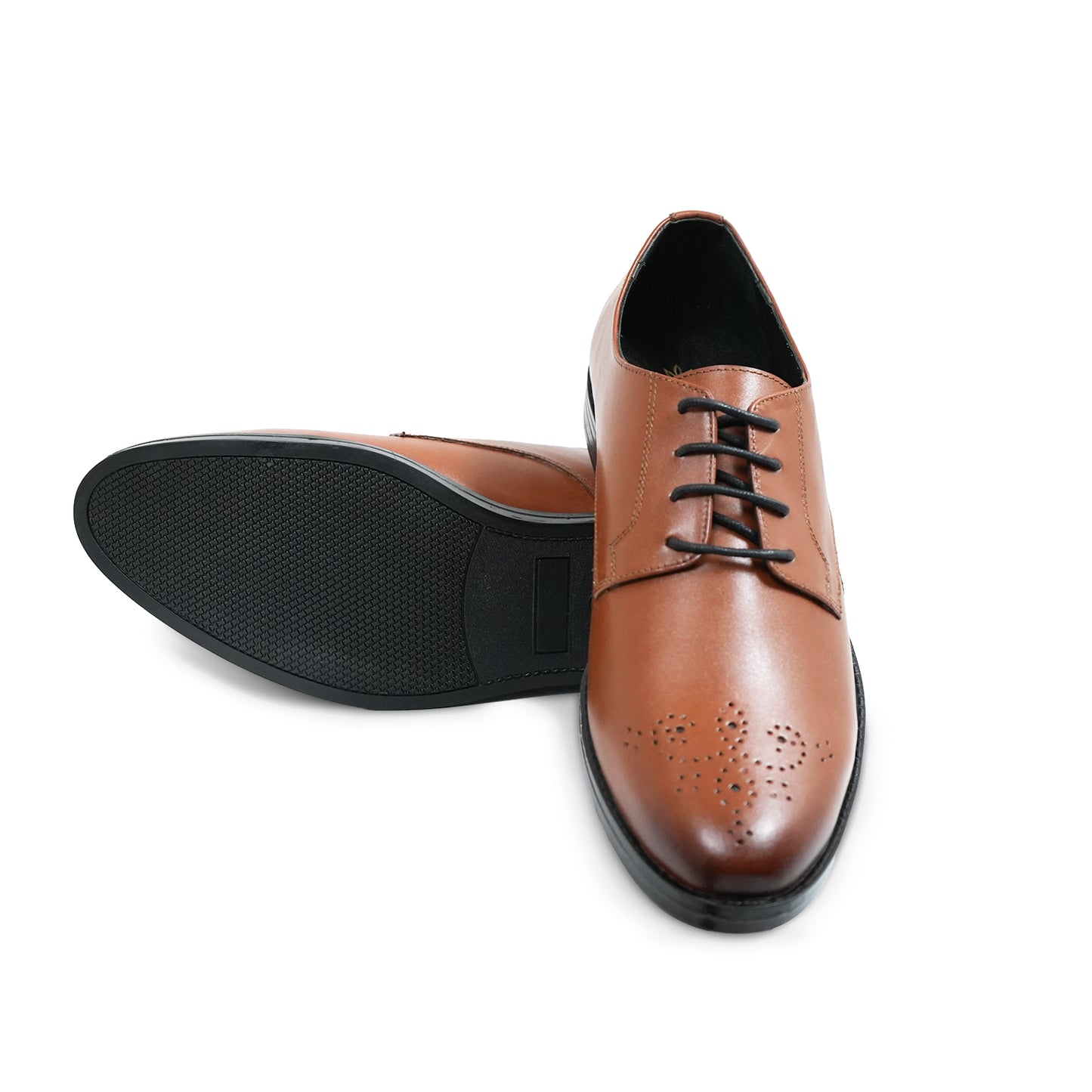 Classic Plain-Toe Derby – Tan Patina