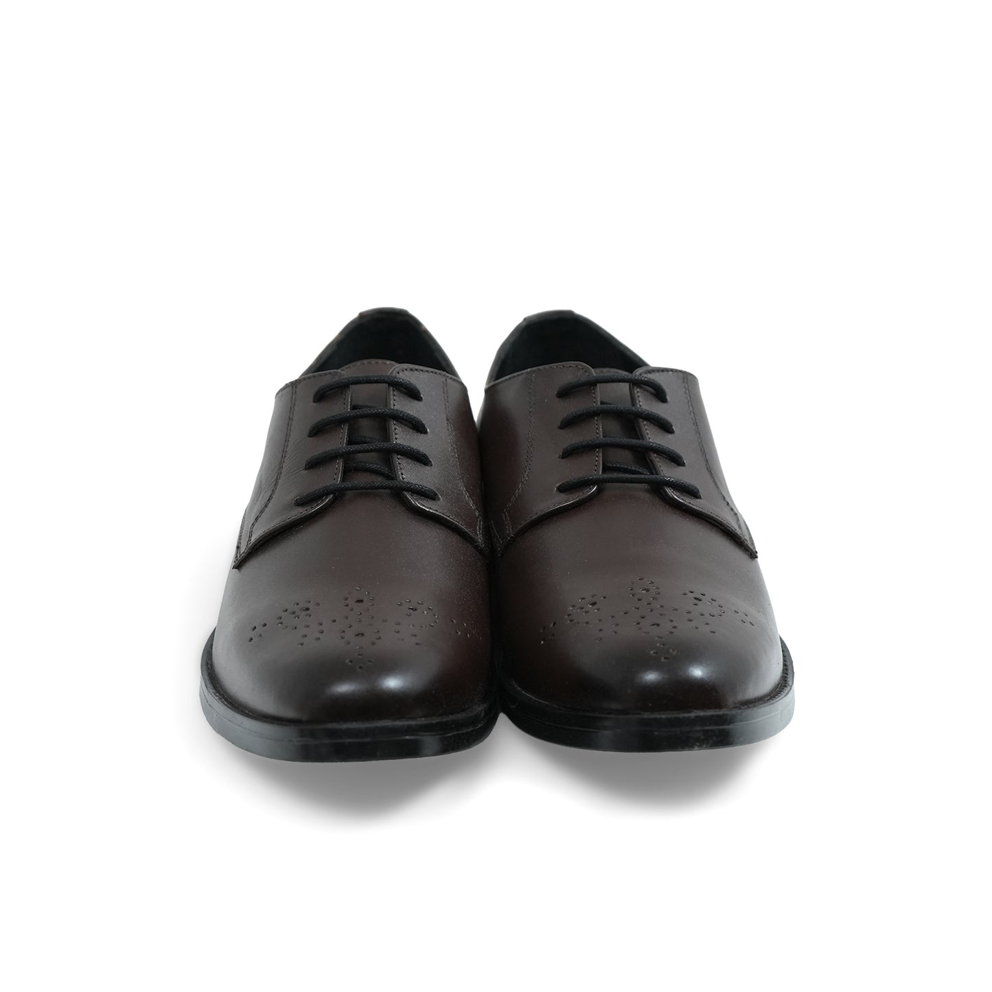 Classic Plain-Toe Derby – Deep Coffee Brown
