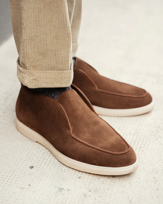 Canaja Tobacco Suede Slip-On Desert Boots