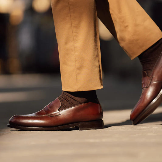 Classic Brown Leather Penny Loafers