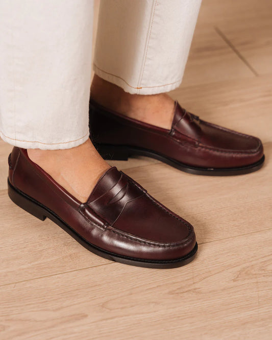 Oxblood Penny Loafers