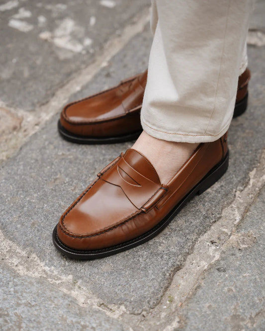 Saddle Tan Penny Loafers