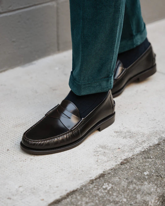Signature Black Leather Loafers