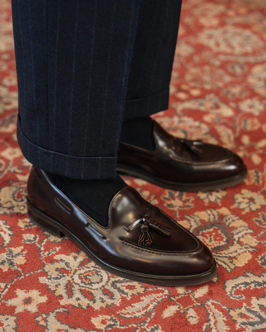 Wine Red Tassel Loafers