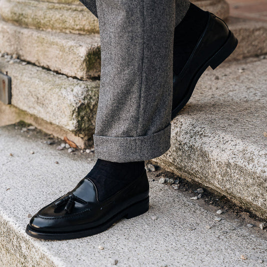 Executive Black Tassel Loafers