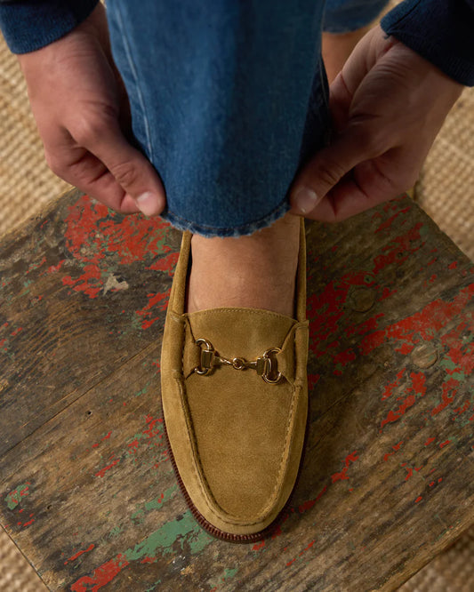 Sandstone Suede Horsebit Loafers