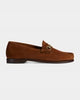 Classic Tan Suede Horsebit Loafers