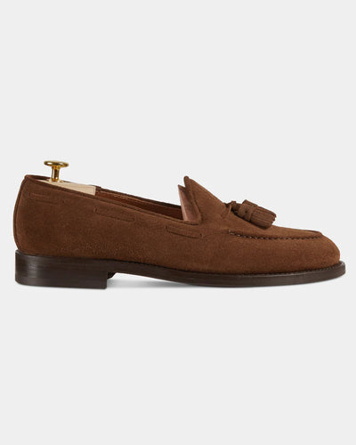 Signature Brown Suede Tassel Loafers