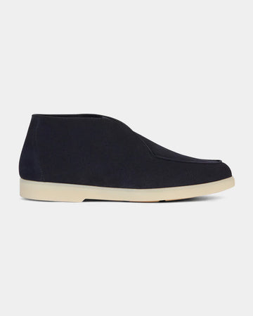 Modern Navy Suede Slip-On Shoes