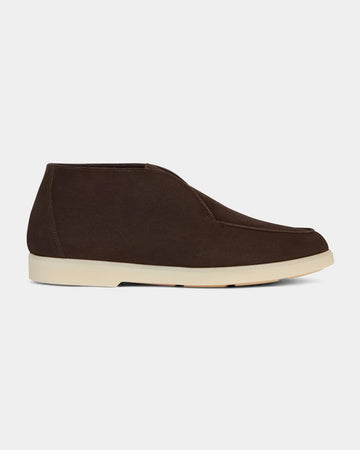 Canaja Dark Mocha Suede Slip-On Desert Boots