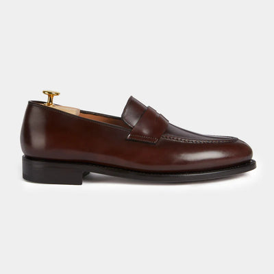 Classic Brown Leather Penny Loafers