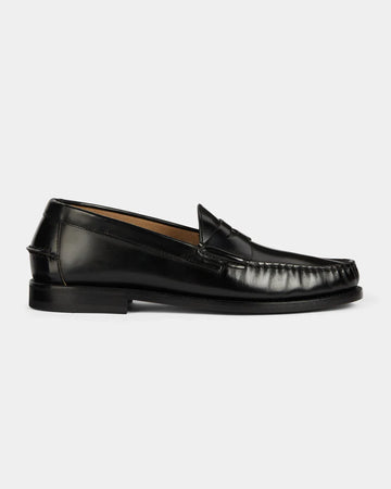 Heritage Black Penny Loafers