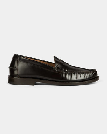 Signature Black Leather Loafers