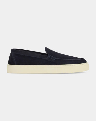 Midnight Navy Suede Slip-On Sneakers