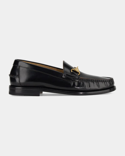Black Horsebit Loafers