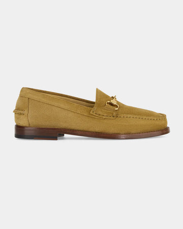 Sandstone Suede Horsebit Loafers