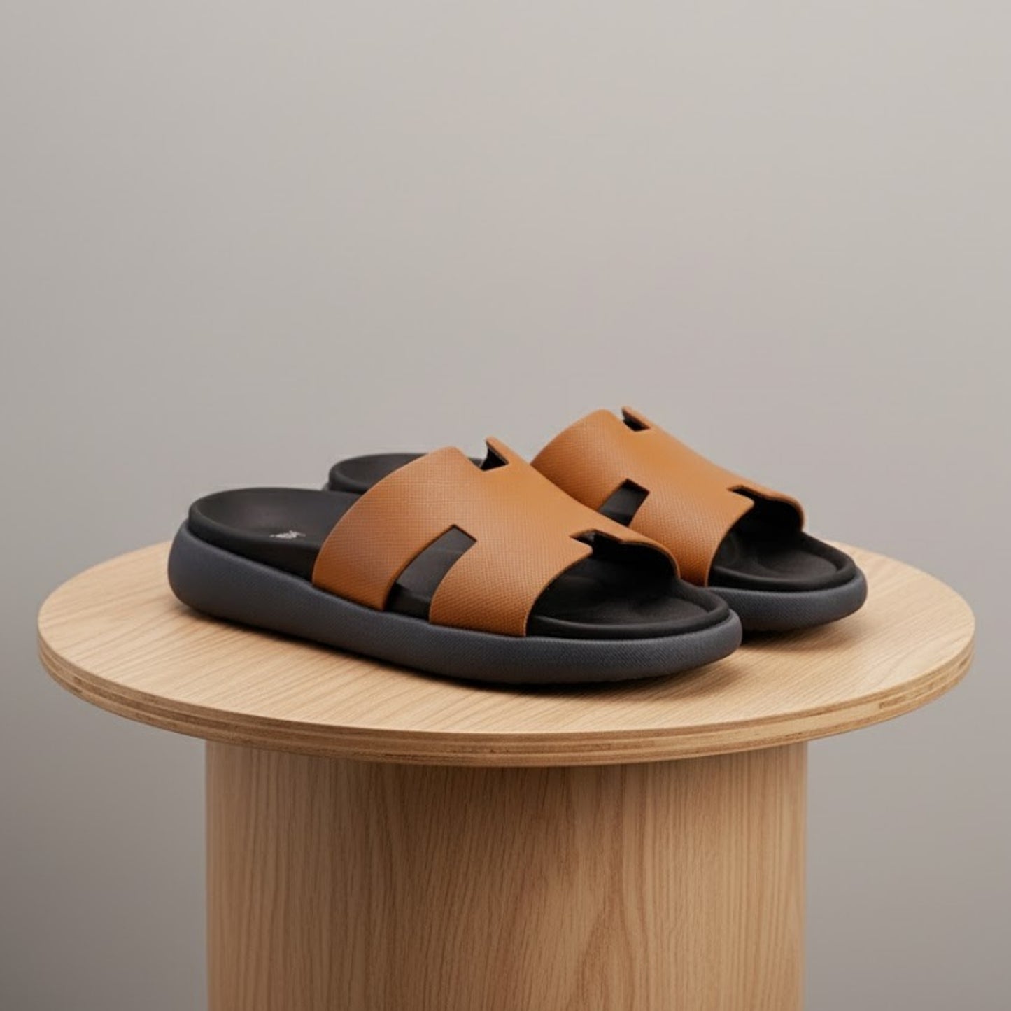 H Softer Slipper Micro Print Tan