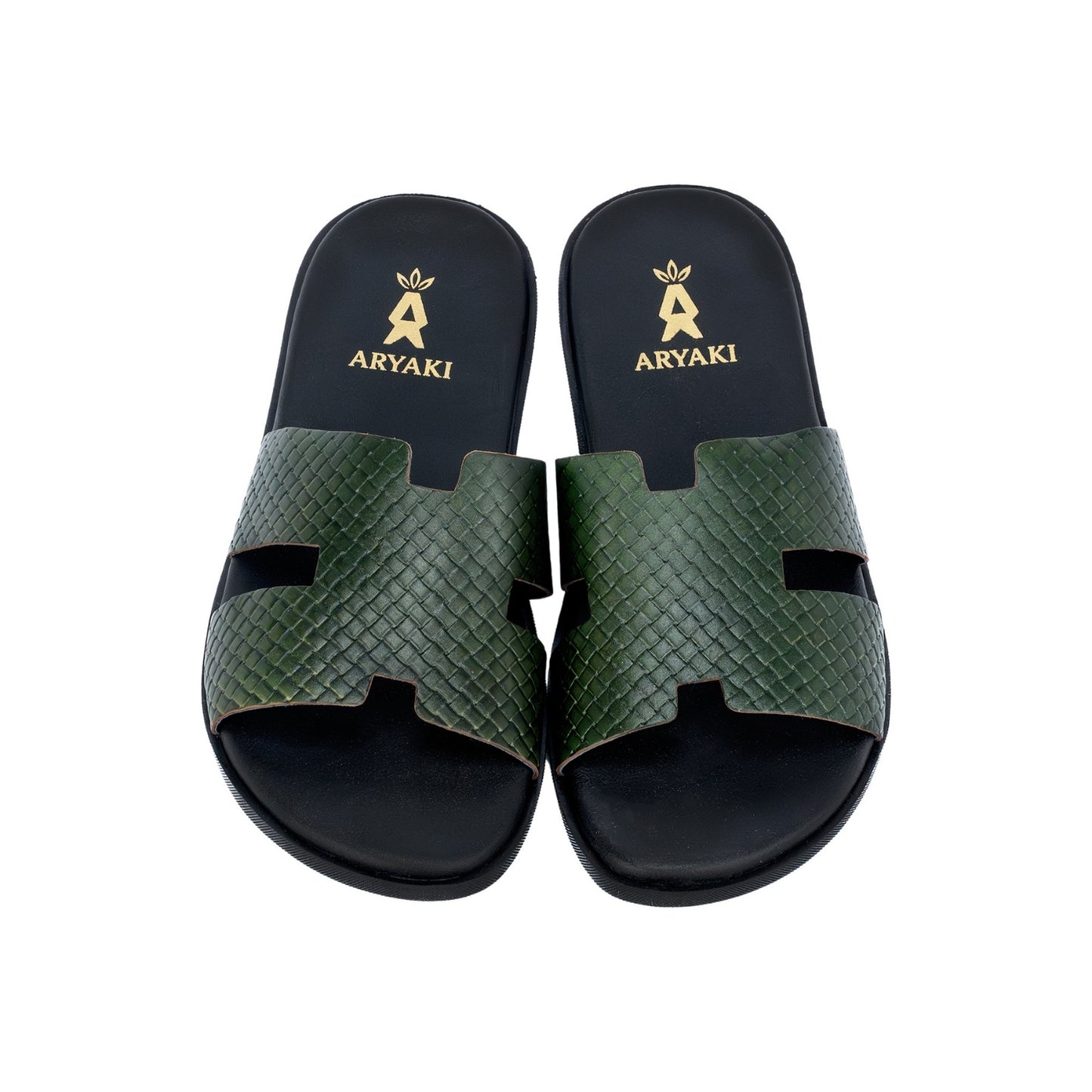 Roamer Woven Leather Slides