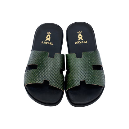 Roamer Woven Leather Slides