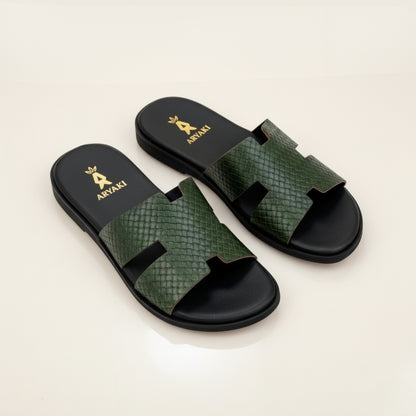 Roamer Woven Leather Slides