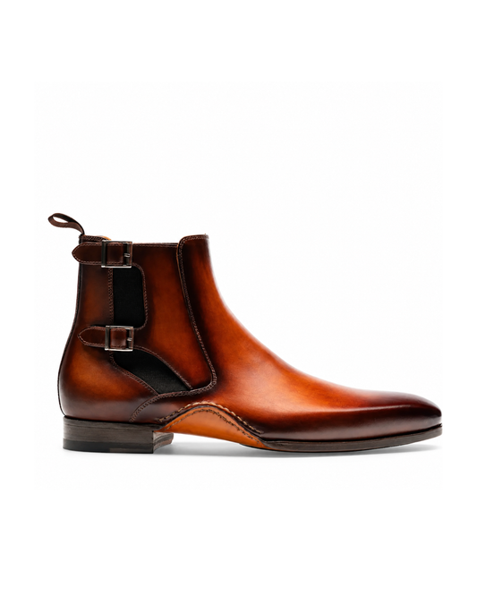 Aryaki Amber Tan Sovereign Double Monk Boots