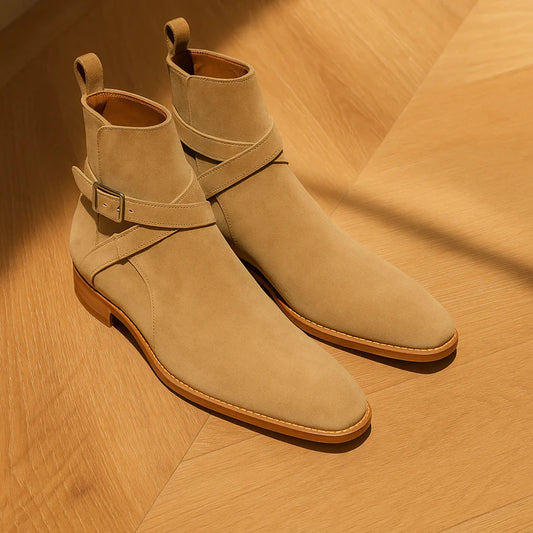Sand Suede Jodhpur Boots