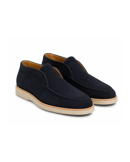 Zorin Blue suede mini boots