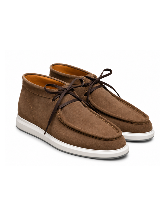 MOCHA BOOTS BROWN SUEDE LACE UPS