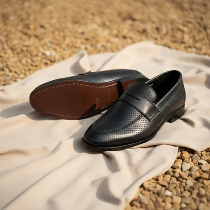 Breathe Penny Loafers - Black
