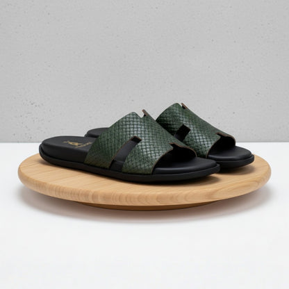Roamer Woven Leather Slides