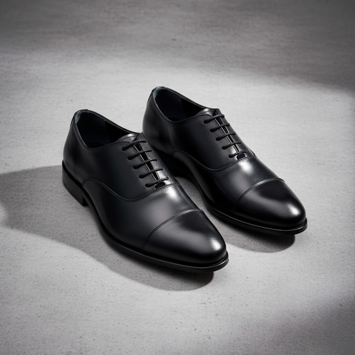Toe Cap Oxford Italian Black