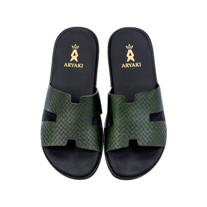 Roamer Woven Leather Slides