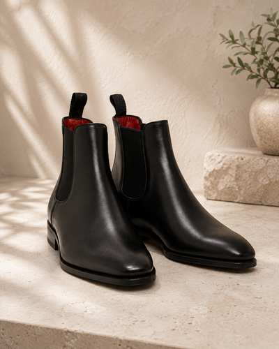 Black Chelsea Boot Full Grain Leather