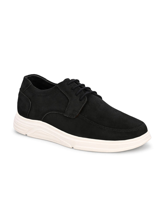 Black suede Leather Casual Derby