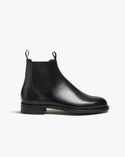 Black Leather Chelsea Boots