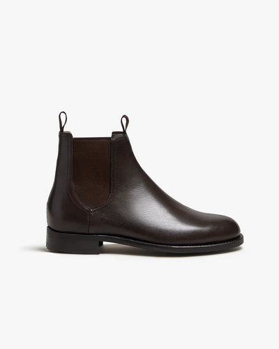 Dark Brown Leather Chelsea Boots