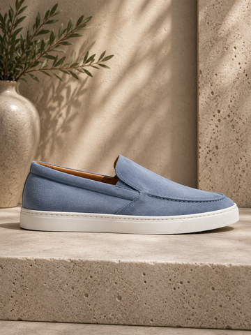 VENICE SKY BLUE SUEDE LOAFER