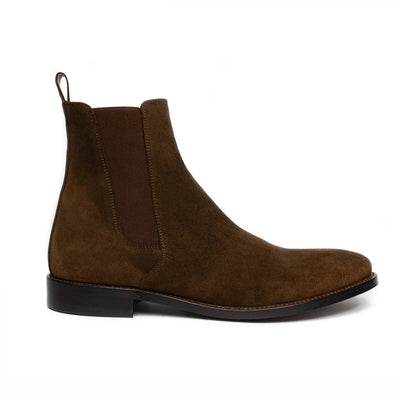 Mocha Brown Suede Chelsea Boots