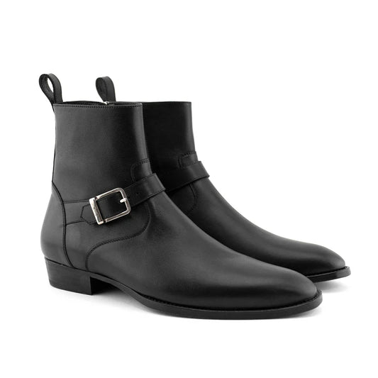 Black Leather Jodhpur Boots