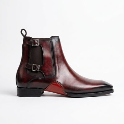 ARYAKI BROWN MONKSTRAP BOOTS