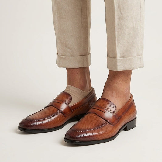 Breathe Penny Loafers - Tan