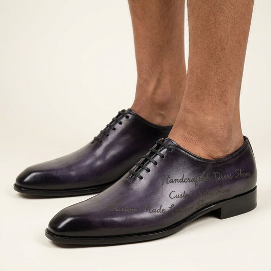 Aryaki Monaco Midnight Wholecut Oxford Leather Shoes