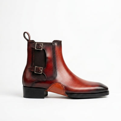Aryaki Amber Tan Sovereign Double Monk Boots