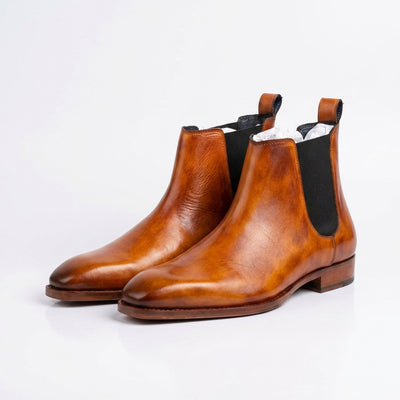 Aryaki Chelsea Burnished Leather Boots