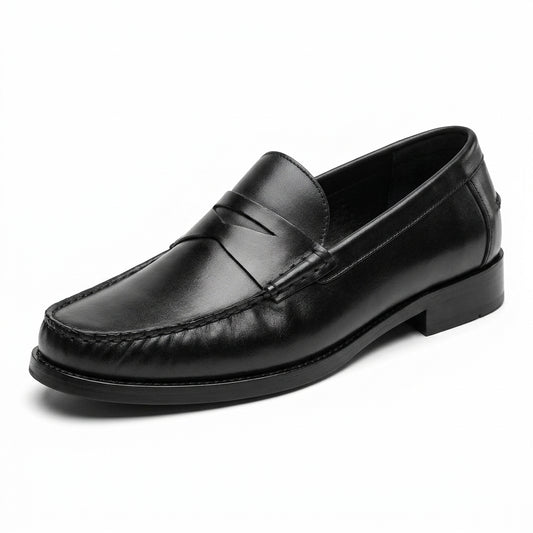 Heritage Black Penny Loafers