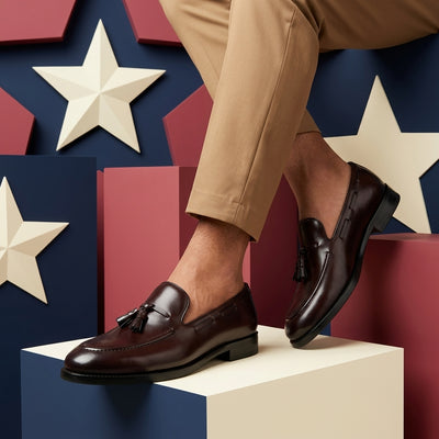 Wine Red Tassel Loafers