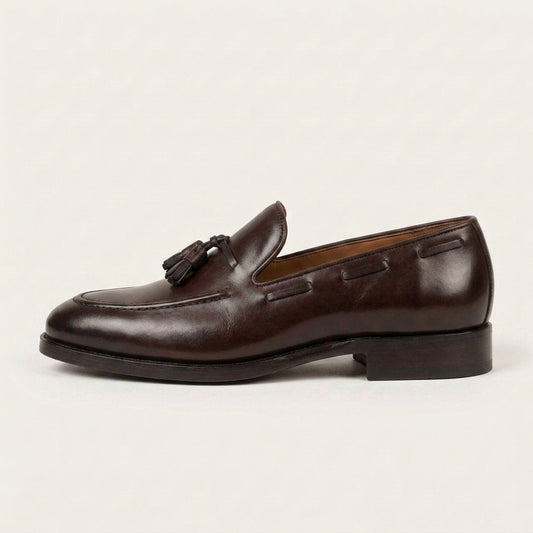 Wine Red Tassel Loafers